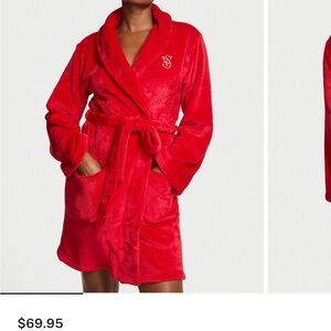 Victoria's Secret Vibrant Red Plush Robe Size XL/XXL
